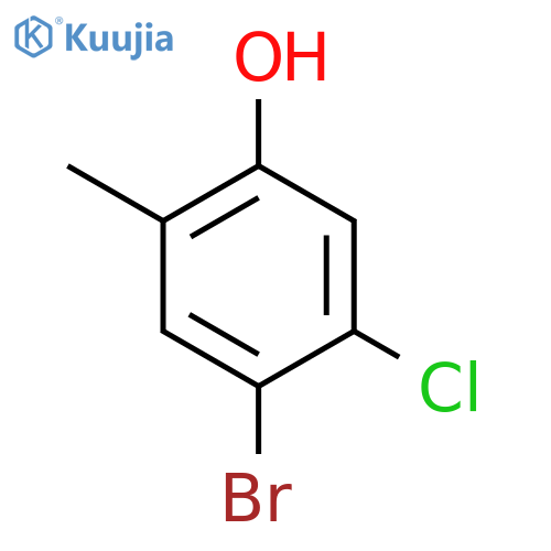 4-Bromo-5-chloro-2-methylphenol structure
