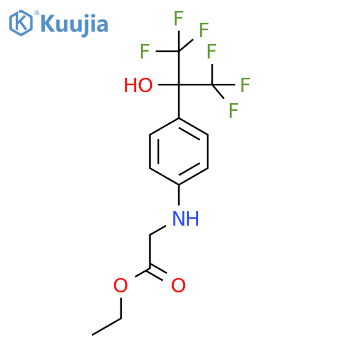 Ethyl 2-(4-(1,1,1,3,3,3-hexafluoro-2-hydroxypropan-2-YL)phenylamino)acetate structure