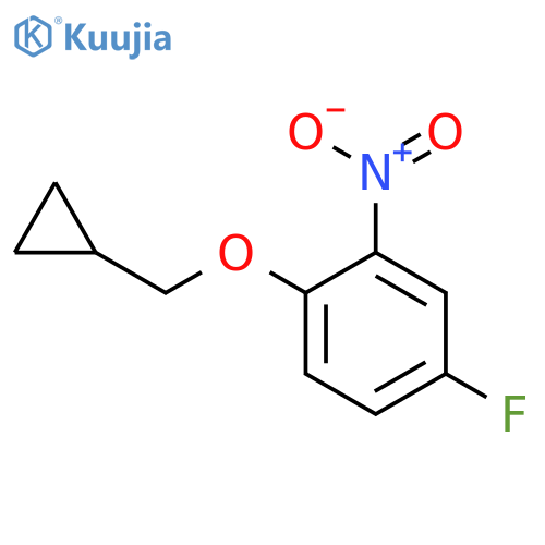 1-(cyclopropylmethoxy)-4-fluoro-2-nitrobenzene structure