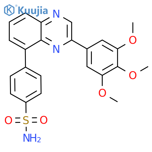 4-[3-(3,4,5-Trimethoxyphenyl)quinoxalin-5-yl]benzenesulfonamide structure