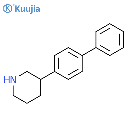3-(4-phenylphenyl)piperidine structure