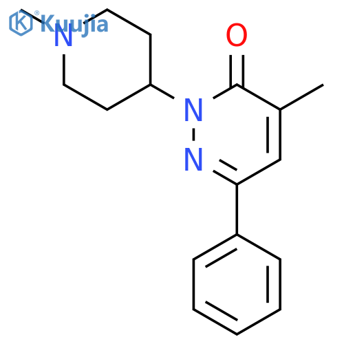 3(2H)-Pyridazinone,4-methyl-2-(1-methyl-4-piperidinyl)-6-phenyl- structure