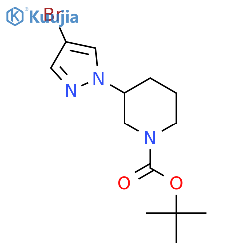Tert-butyl 3-(4-bromo-1H-pyrazol-1-yl)piperidine-1-carboxylate structure