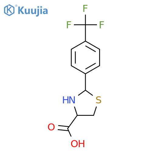 2-[4-(Trifluoromethyl)phenyl]-1,3-thiazolidine-4-carboxylic acid structure