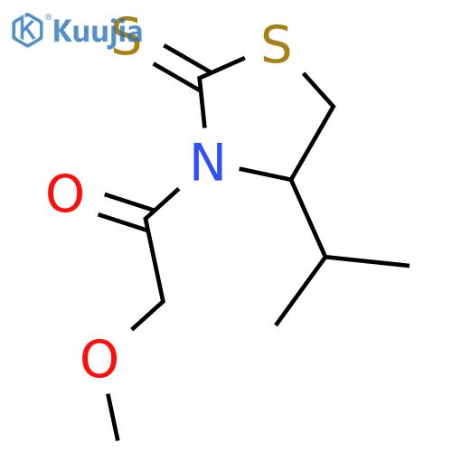 2-Thiazolidinethione, 3-(methoxyacetyl)-4-(1-methylethyl)-, (S)- structure