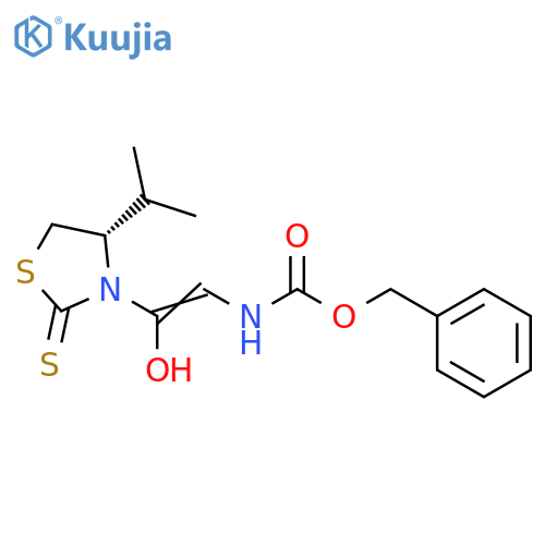 Carbamic acid,[2-hydroxy-2-[4-(1-methylethyl)-2-thioxo-3-thiazolidinyl]ethenyl]-,phenylmethyl ester, (S)- structure