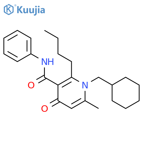 3-Pyridinecarboxamide, 2-butyl-1-(cyclohexylmethyl)-1,4-dihydro-6-methyl-4-oxo-N-phenyl- structure