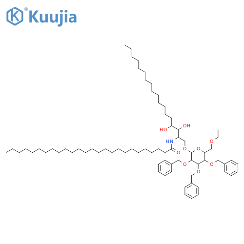Hexacosanamide, N-[(1S,2S,3R)-1-[[[6-O-ethyl-2,3,4-tris-O-(phenylmethyl)-α-D-galactopyranosyl]oxy]methyl]-2,3-dihydroxyheptadecyl]- structure