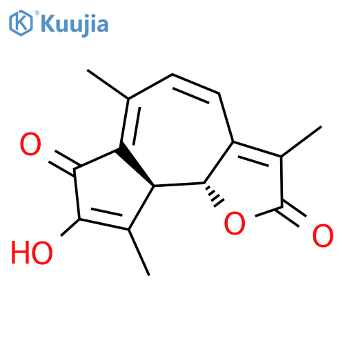 Azuleno[4,5-b]furan-2,7-dione, 9a,9b-dihydro-8-hydroxy-3,6,9-trimethyl-, (9aS-trans)- structure