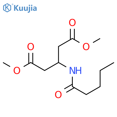Pentanedioic acid, 3-[(1-oxopentyl)amino]-, dimethyl ester structure