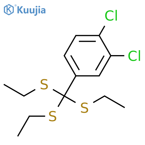 Benzene, 1,2-dichloro-4-[tris(ethylthio)methyl]- structure