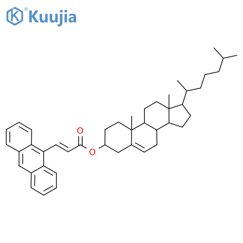 2,15-dimethyl-14-(6-methylheptan-2-yl)tetracyclo[8.7.0.0^{2,7}.0^{11,15}]heptadec-7-en-5-yl (2E)-3-(anthracen-9-yl)prop-2-enoate structure