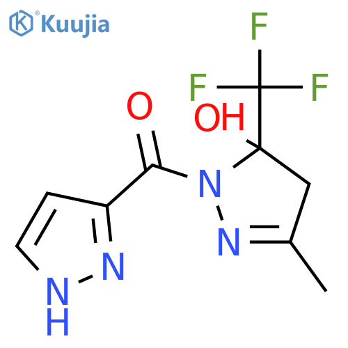 <br>(5-Hydroxy-3-methyl-5-trifluoromethyl-4,5-dihydro-pyrazol-1-yl)-(2H-pyrazol -3-yl)-methanone structure