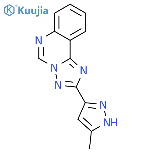 2-(5-methyl-1H-pyrazol-3-yl)[1,2,4]triazolo[1,5-c]quinazoline structure