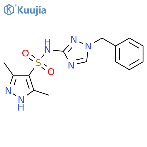 <br>3,5-Dimethyl-1H-pyrazole-4-sulfonic acid (1-benzyl-1H-[1,2,4]triazol-3-yl)- amide structure