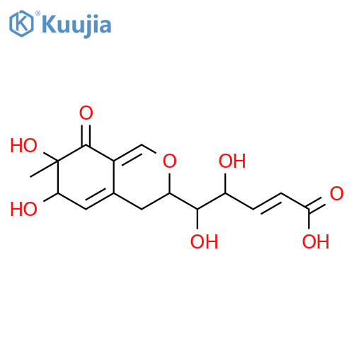 (2E)-5-[(3S,6R,7R)-6,7-dihydroxy-7-methyl-8-oxo-4,6,7,8-tetrahydro-3H-2-benzopyran-3-yl]-4,5-dihydroxypent-2-enoic acid structure