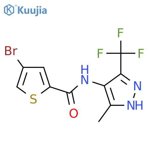 <br>4-Bromo-thiophene-2-carboxylic acid (5-methyl-3-trifluoromethyl-1H-pyrazol- 4-yl)-amide structure