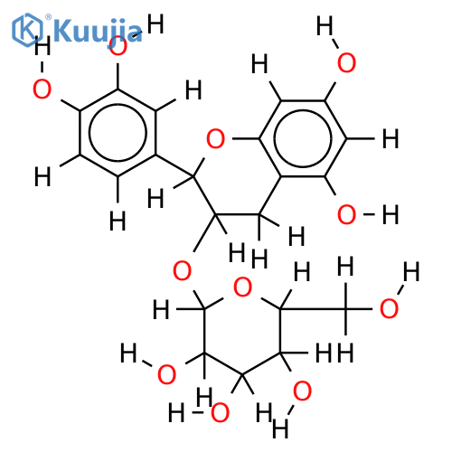 3-O-beta-D-Glucopyranoside-(2R,3S)-3,3',4',5,7-Pentahydroxyflavan structure
