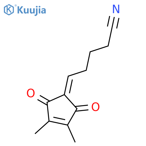 Pentanenitrile, 5-(3,4-dimethyl-2,5-dioxo-3-cyclopenten-1-ylidene)- structure