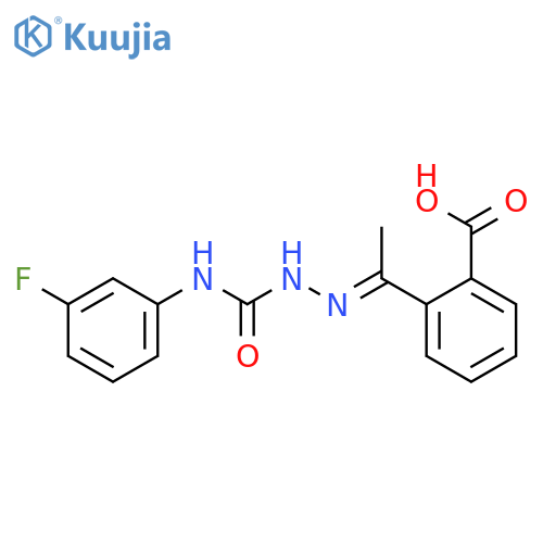 Benzoic acid, 2-[1-[[[(3-fluorophenyl)amino]carbonyl]hydrazono]ethyl]- structure