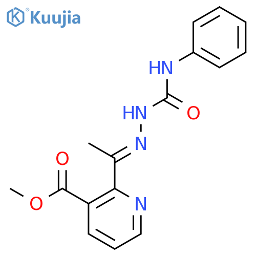 3-Pyridinecarboxylic acid, 2-[1-[[(phenylamino)carbonyl]hydrazono]ethyl]-, methyl ester structure