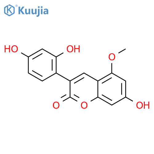 7,2',4'-Trihydroxy-5-Methoxy-3-phenylcouMarin structure