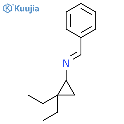 Cyclopropanamine, 2,2-diethyl-N-(phenylmethylene)-, (E)- structure