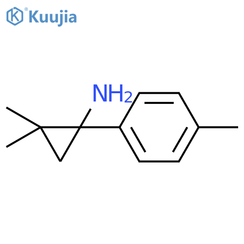 2,2-dimethyl-1-(4-methylphenyl)cyclopropan-1-amine structure