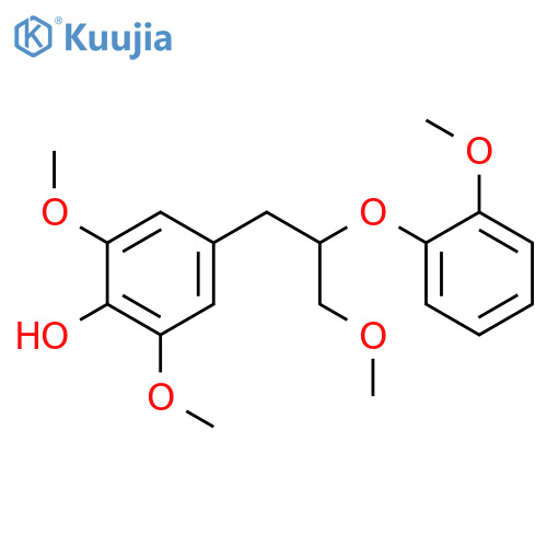 Phenol, 2,6-dimethoxy-4-[3-methoxy-2-(2-methoxyphenoxy)propyl]- structure