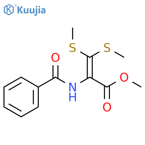 2-Propenoic acid, 2-(benzoylamino)-3,3-bis(methylthio)-, methyl ester structure