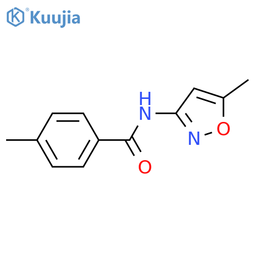 4-methyl-N-(5-methyl-1,2-oxazol-3-yl)benzamide structure