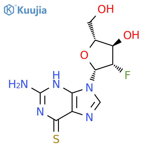 2-Amino-9-[(2R,3S,4R,5R)-3-fluoro-4-hydroxy-5-(hydroxymethyl)oxolan-2-yl]-3H-purine-6-thione structure