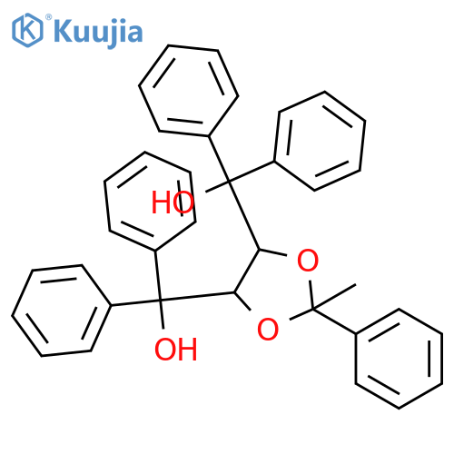 (+)-4,5-Bishydroxy(diphenyl)methyl-2-methyl-2-phenyl-1,3-dioxolane structure