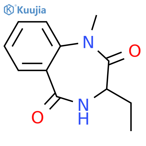 3-ethyl-1-methyl-2,3,4,5-tetrahydro-1H-1,4-benzodiazepine-2,5-dione structure