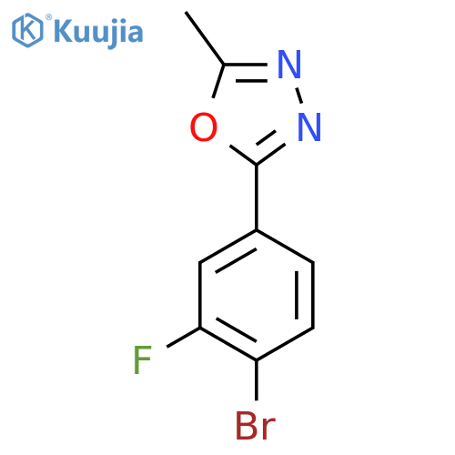 2-(4-Bromo-3-fluorophenyl)-5-methyl-1,3,4-oxadiazole structure