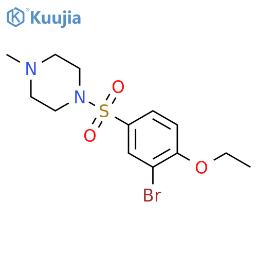 1-((3-Bromo-4-ethoxyphenyl)sulfonyl)-4-methylpiperazine structure