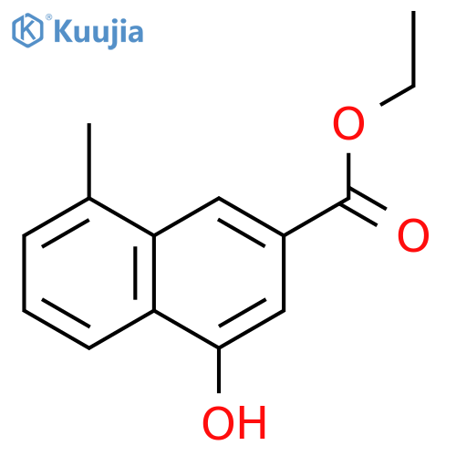 2-Naphthalenecarboxylic acid, 4-hydroxy-8-Methyl-, ethyl ester structure