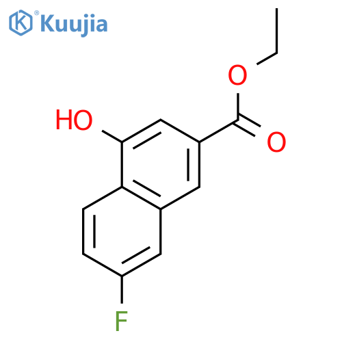 2-Naphthalenecarboxylic acid, 7-fluoro-4-hydroxy-, ethyl ester structure