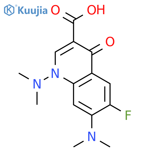 3-Quinolinecarboxylic acid, 1,7-bis(dimethylamino)-6-fluoro-1,4-dihydro-4-oxo- structure