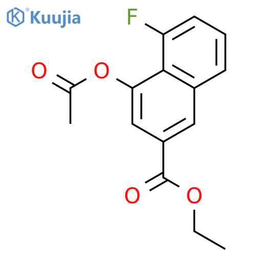 2-Naphthalenecarboxylic acid, 4-(acetyloxy)-5-fluoro-, ethyl ester structure