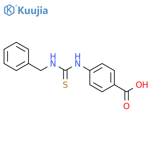 Benzoic acid,4-[[[(phenylmethyl)amino]thioxomethyl]amino]- structure