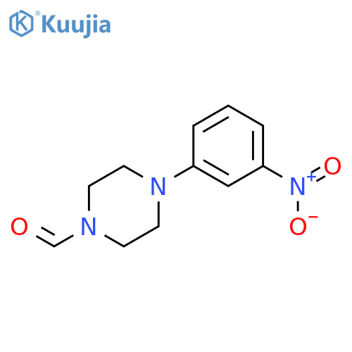 4-(3-nitrophenyl)-1-Piperazinecarboxaldehyde structure