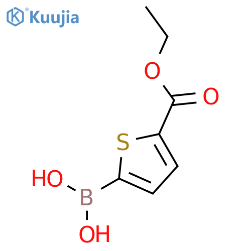 (5-(Ethoxycarbonyl)thiophen-2-yl)boronic acid structure