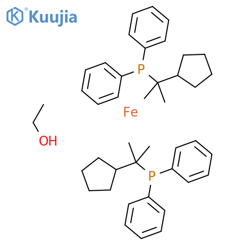 1,1'-Bis(1-diphenylphosphino-1-methylethyl)ferrocene structure
