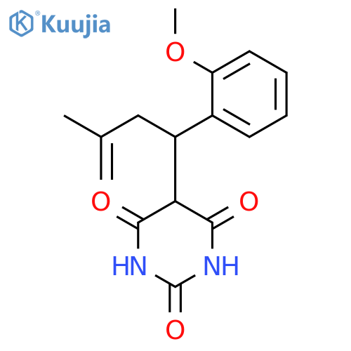 2,4,6(1H,3H,5H)-Pyrimidinetrione,5-[1-(2-methoxyphenyl)-3-methyl-3-buten-1-yl]- structure