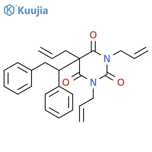 2,4,6(1H,3H,5H)-Pyrimidinetrione, 5-(1,2-diphenylethyl)-1,3,5-tri-2-propenyl- structure