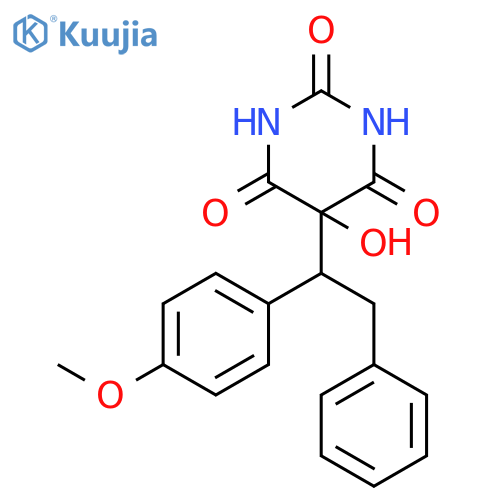 2,4,6(1H,3H,5H)-Pyrimidinetrione, 5-hydroxy-5-[1-(4-methoxyphenyl)-2-phenylethyl]- structure