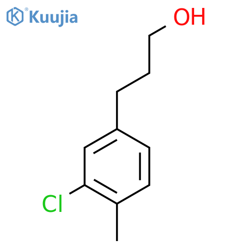 3-(3-chloro-4-methylphenyl)propan-1-ol structure