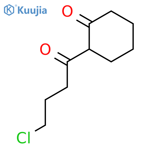 Cyclohexanone, 2-(4-chloro-1-oxobutyl)- structure