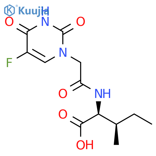 L-Alloisoleucine, N-[(5-fluoro-3,4-dihydro-2,4-dioxo-1(2H)-pyrimidinyl)acetyl]- structure